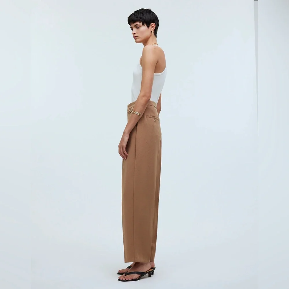 Madewell The Tall Rosedale High-Rise Straight Pant in Crepe - Picture 3 of 11